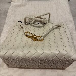 Bottega Veneta Small Andiamo Bag in Sea Salt